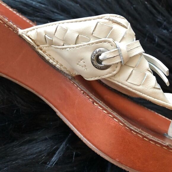 Sperry top sider woven leather white sandal sz 8 - Picture 5 of 10